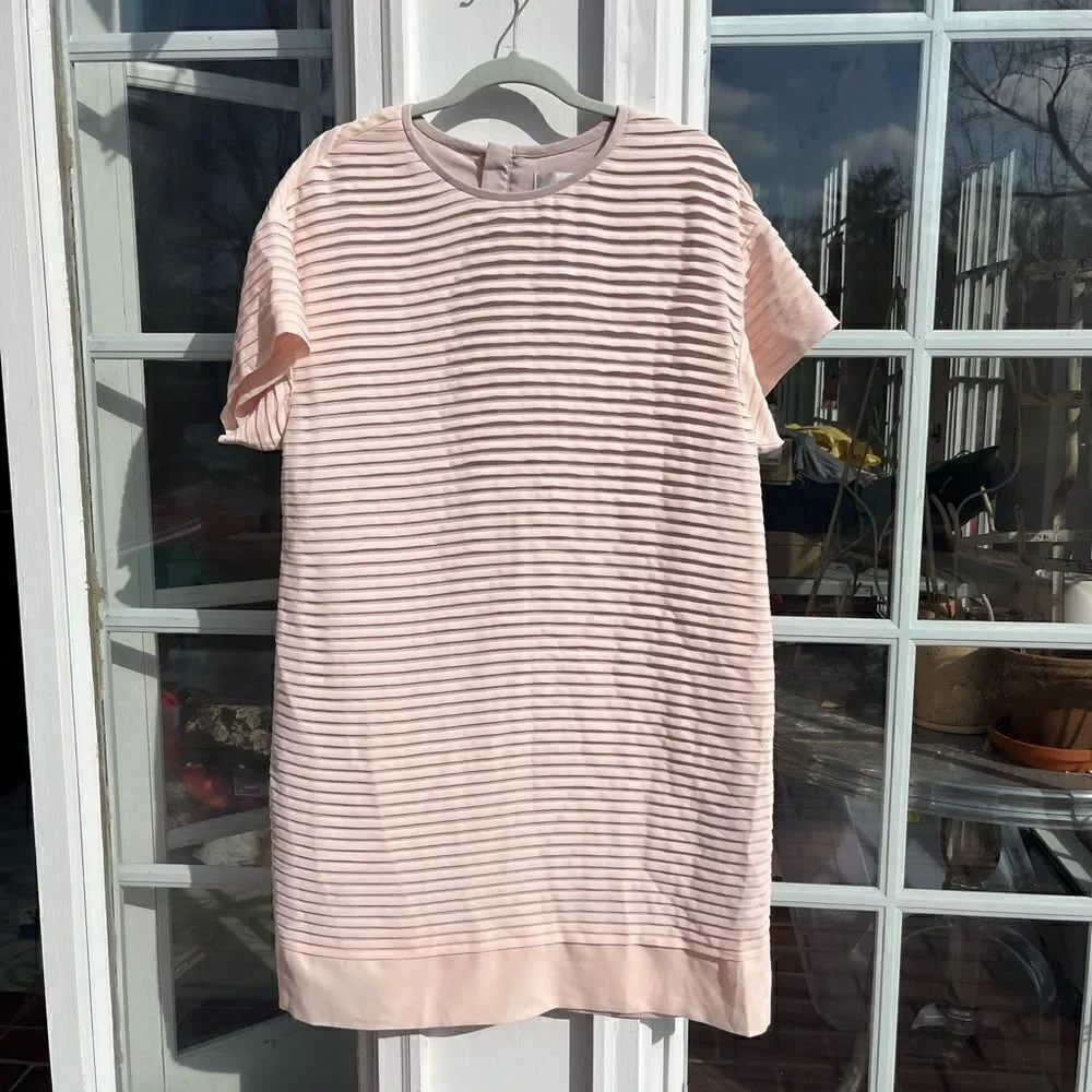 J Crew Pleated Chiffon Shift Dress NWT